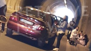 Τροχαίο ατύχημα στη Σήραγγα Βραχασίου