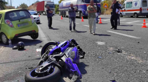 Σοβαρό τροχαίο με μηχανή στον κόμβο της Σούδας