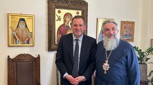 Συνάντηση Φραγκίσκου Λαμπρινού με τον Αρχιεπίσκοπο Κρήτης