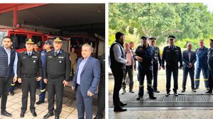 Με τους πυροσβέστες ο Κωνσταντίνος Κεφαλογιάννης