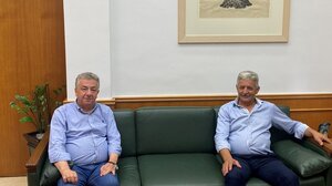 Συνάντηση του υποψήφιου δημάρχου Οροπεδίου Λασιθίου με τον Περιφερειάρχη Κρήτης 