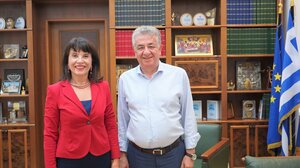 Με τον Σταύρο Αρναουτάκη η Σοφία Μαλανδράκη Κρασουδάκη