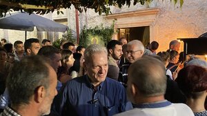 Ο Αλέξης Καλοκαιρινός στη γιορτή του Αγίου Μύρωνα