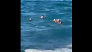 Οι ναυαγοσώστες έσωσαν τους έξι τουρίστες που πάλευαν με τα κύματα