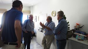 Ο Αλέξης Καλοκαιρινός στο αεροδρόμιο «Νίκος Καζαντζάκης»