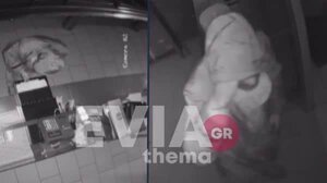 Χαλκίδα: Καρέ - καρέ η διάρρηξη σε ψητοπωλείο τα ξημερώματα