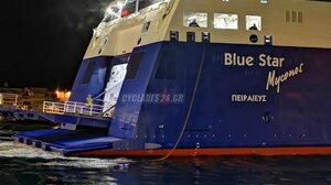 Παραλίγο τραγωδία στην Σύρο: Λιμενικός έσωσε άνδρα με skateboard που πετάχτηκε στον καταπέλτη