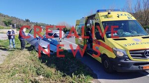 Τροχαίο στο δρόμο Ηρακλείου - Μοιρών: ΙΧ έπεσε πάνω σε σταθμευμένο όχημα