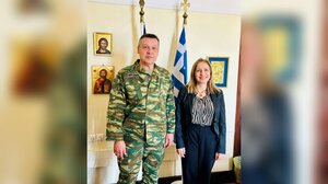 Τον νέο Διοικητή της ΣΕΑΠ, ταξίαρχο Κ. Σπανουδάκη συνάντησε η γ.γ. της Αποκεντρωμένης Διοίκησης Κρήτης