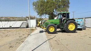 Άρχισαν να καθαρίζουν τις αθλητικές εγκαταστάσεις στον Καρτερό