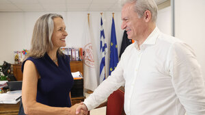 Συνάντηση του Δημάρχου Ηρακλείου με την Επιτετραμμένη της Πρεσβείας των ΗΠΑ στην Αθήνα Maria Olson