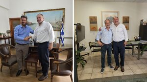 Ενθουσιασμός στην περιοδεία Κουράκη στα Χανιά - Συναντήθηκε με Σημανδηράκη και Μαλανδράκη