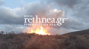 Πρόλαβαν την φωτιά στο Ρέθυμνο 