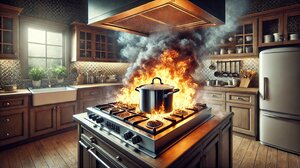 Χερσόνησος: Οικιακό σκεύος «άρπαξε» φωτιά στην κουζίνα σπιτιού