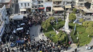 Άγιος Νικόλαος: Με μεγάλη προσέλευση η διαμαρτυρία για τα θύματα των Τεμπών