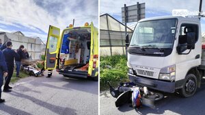 Μηχανή βρέθηκε στις ρόδες φορτηγού - Στο νοσοκομείο ο αναβάτης