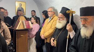 Με κατάνυξη τίμησαν στη Μονή Τοπλού τον Άγιο Ισίδωρο