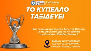 Το τρόπαιο του Κυπέλλου Ελλάδας Betsson ταξιδεύει στην Τρίπολη 