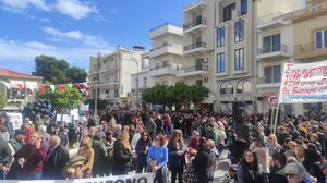 Τέμπη - Συλλαλητήρια: Πλήθος κόσμου και στον Άγιο Νικόλαο - Βίντεο