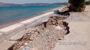 Μεγάλη διάβρωση στην παραλία της Κισσάμου