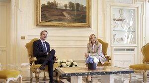 Σε εξέλιξη η συνάντηση του Κυρ. Μητσοτάκη με την Τζ. Μελόνι 