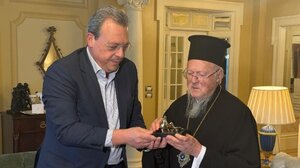 Συνάντηση Φάμελλου με τον Οικουμενικό Πατριάρχη Βαρθολομαίο