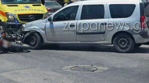 Ακόμη ένα τροχαίο στα Χανιά: Στο νοσοκομείο ο οδηγός της μηχανής