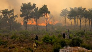 Χίος: Δύο μέτωπα της φωτιάς σε Λιθί και Βέσσα