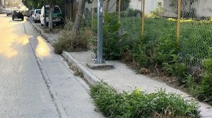 Τα χόρτα "πνίγουν" τα πεζοδρόμια