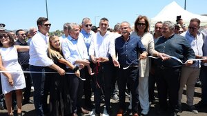 Στην κυκλοφορία η νέα γέφυρα στον Κερίτη παρουσία του Υπουργού Υποδομών