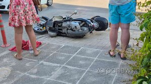 Τροχαίο στο κέντρο των Χανίων – Τραυματίστηκε οδηγός μηχανής