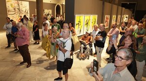 Εγκαινιάστηκε η νέα έκθεση ζωγραφικής του Νίκου Βισκαδουράκη 