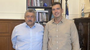 Συνάντηση Αλέξανδρου Μαρκογιαννάκη με τον Νίκο Καλογερή