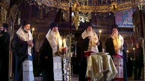 Ο Αρχιεπίσκοπος Κρήτης Ευγένιος στο Άγιο Όρος για το μνημόσυνο του Γέροντος Βασιλείου Γοντικάκη