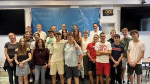 Υποδοχή μαθητών και εκπαιδευτικών από τη Γερμανία στο Δημαρχείο Χανίων