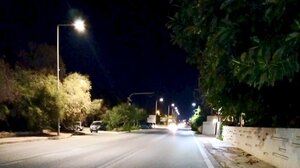 Αναβάθμιση ηλεκτροφωτισμού στην Παλιά Εθνική Οδό μπροστά από την πρώην Αμερικανική Βάση Γουρνών 