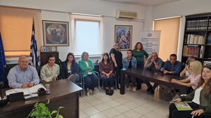 Συνάντηση Μπελαδάκη με εκπαιδευτικούς του Δημοτικού και του Νηπιαγωγείου Βοριζίων