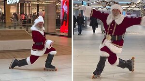 Άγιος Βασίλης με ... πατίνια 