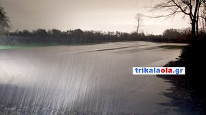 Κακοκαιρία Byron: Υπερχείλισε ο Πηνειός στα αναχώματα Βαλομανδρίου και Ρογκίων