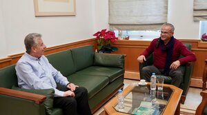 Στρατηγικοί άξονες ανάπτυξης και υποδομών στο επίκεντρο της συνάντησης Στ. Αρναουτάκη -Γ. Μαλανδράκη