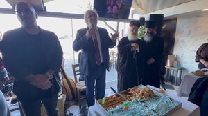 Ο Δήμαρχος Σητείας στην κοπή της Πρωτοχρονιάτικης Βασιλόπιτας του ΝΟΣ 