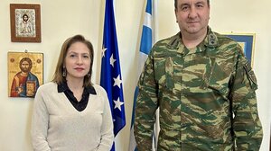 Με το νέο Διοικητή της 44ης Στρατιωτικής Διοίκησης Τάλως συναντήθηκε η Κοζυράκη