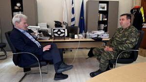 Συνάντηση του Δημάρχου Ηρακλείου με τον νέο Διοικητή της 44ης ΣΔΙ ΤΑΛΩΣ