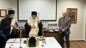 MINOAN LINES: Αγιασμός και κοπή πίτας παρουσία του Αρχιεπισκόπου Κρήτης