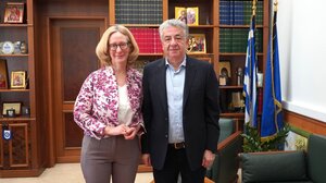 Η Πρέσβης της Αυστρίας στην Ελλάδα επισκέφθηκε τον Περιφερειάρχη Κρήτης