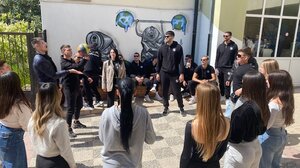 Attack spike στην ανακύκλωση από την ανδρική ομάδα βόλεϊ του ΟΦΗ