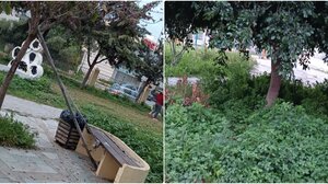 Κατσαμπάς: χόρτα, φθορές και επικίνδυνες κατασκευές σε χώρο για παιδιά