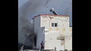 Χανιά: Στις φλόγες διώροφη κατοικία στον Ταυρωνίτη - Βίντεο