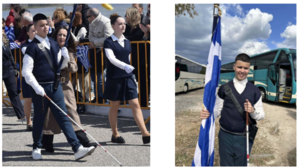 Mεσολόγγι: Σημαιοφόρος μαθητής με απώλεια όρασης δίνει το παράδειγμα και συγκινεί