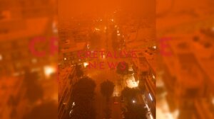 Η σκόνη έπνιξε το Ηράκλειο - Εντυπωσιακό βίντεο από drone!